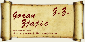 Goran Zjajić vizit kartica